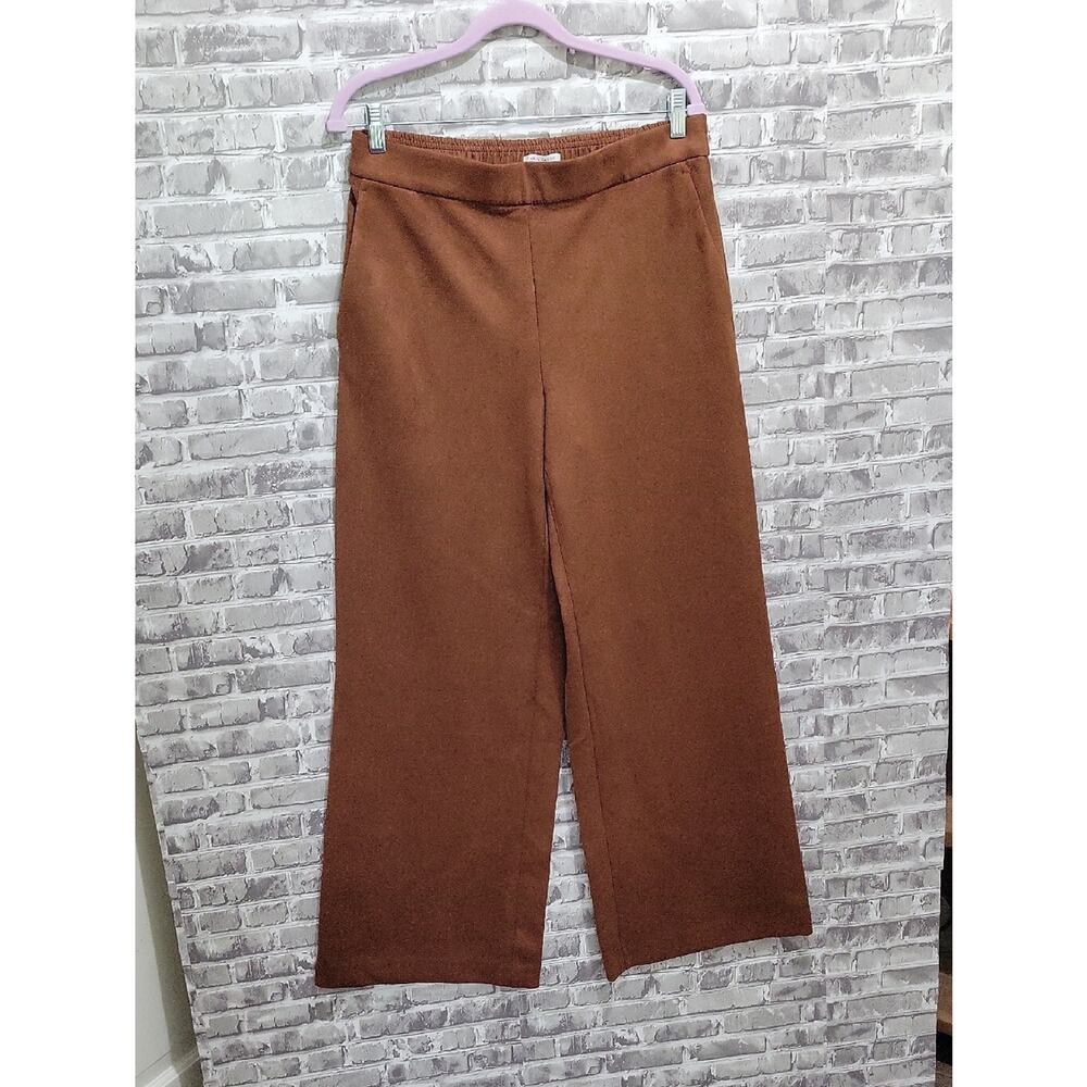 NWT Ann Taylor Weekend Pants  Chocolate Brown Extra-Wide Leg, Womens Sz M